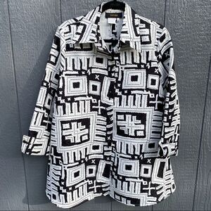 #5  Bala Bala black and White Blazer Jacket NWHT S Lagenlook